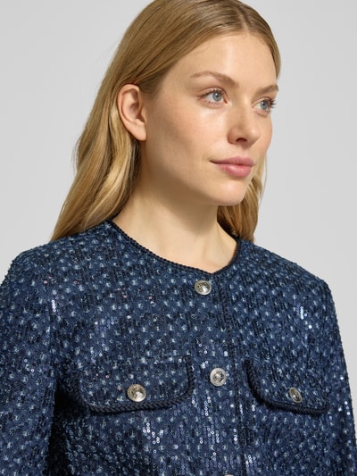 Guess Żakiet z okrągłym dekoltem model ‘ELISA’ Jeansowy niebieski 3