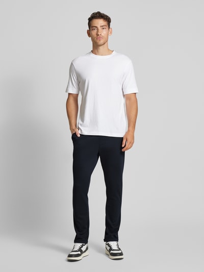 MCNEAL Regular Fit Sweatpants mit Strukturmuster Dunkelblau 1