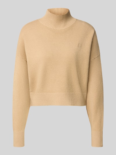 Hugo Blue Golf o kroju oversize fit z mieszanki wiskozy model ‘SESTY’ Beżowy 2