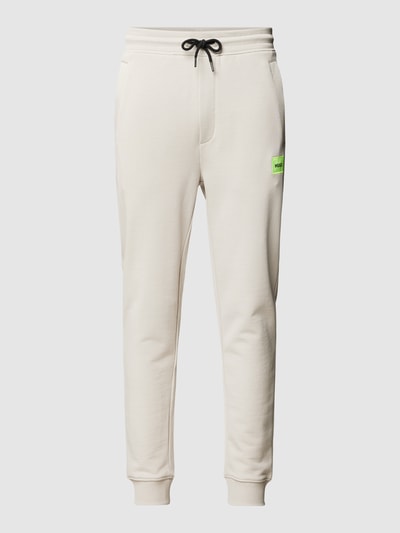 HUGO Sweatpants met labelpatch, model 'Doak' Steengrijs - 2