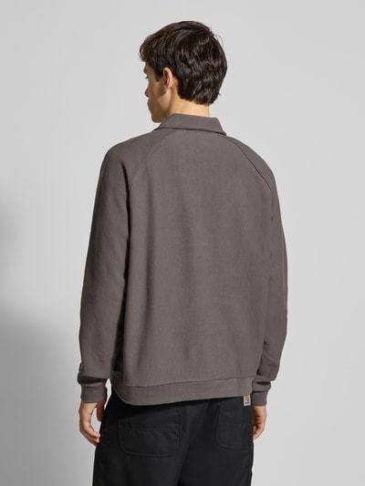 REVIEW Sweatshirt met polokraag Donkergrijs - 5