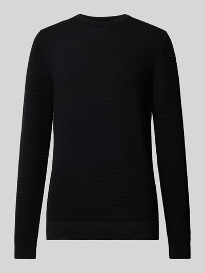 Jack & Jones Gebreide pullover met ronde hals, model 'OTTO' Zwart - 2