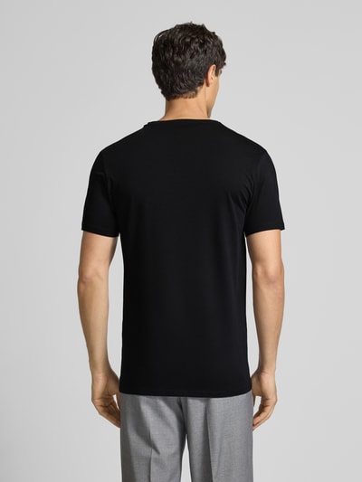 SELECTED HOMME Regular fit T-shirt van katoenmix, model 'NEWPIMA' Zwart - 5