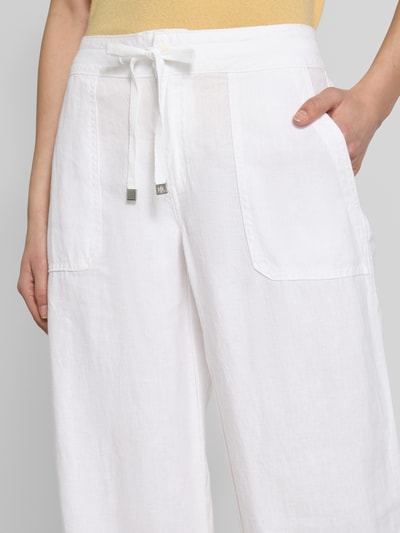 Lauren Ralph Lauren Loose Fit Leinenhose mit Eingrifftaschen Weiss 3