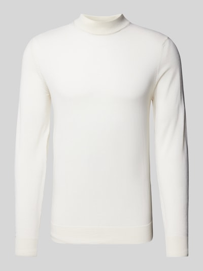 Strellson Gebreide pullover met ribboorden, model 'Marek' Offwhite - 2