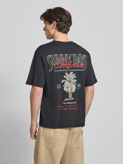 JACK & JONES Relaxed Fit T-Shirt mit Motiv-Print Modell 'Vintage' Graphit 5