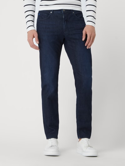 Brax Straight fit jeans met lyocell, model 'Cadiz' Donkerblauw - 4