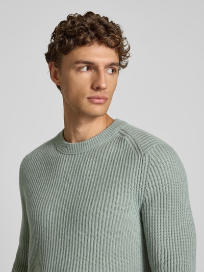 FTC-Cashmere Kaschmirpullover mit Strukturmuster Mint 3