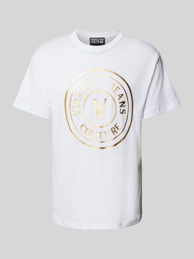 Versace Jeans Couture T-Shirt mit Rundhalsausschnitt Weiss 2