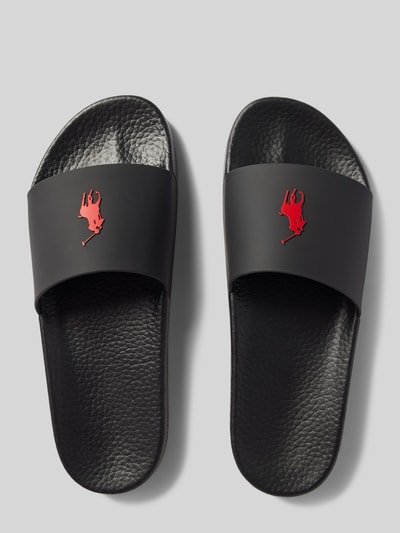 Polo Ralph Lauren Slides mit Label-Prägung Black 3