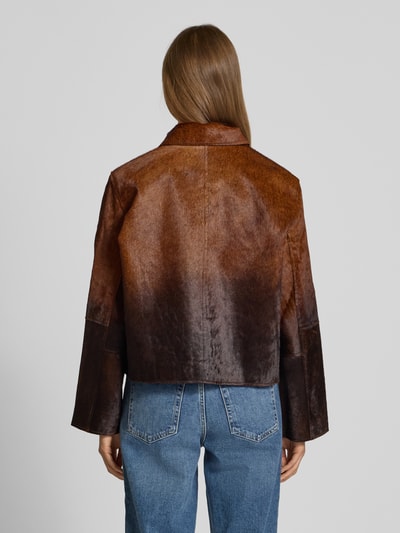 Samsøe Samsøe Jack met platte kraag, model 'SALYLO' Donkerbruin - 5