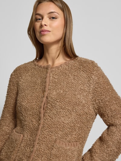 s.Oliver RED LABEL Kurtka z dzianiny o kroju regular fit z dodatkiem wełny Camel 3