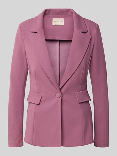 Produktfoto, Blazer mit Reverskragen van Rinascimento in mauve, elastische materiaalmix, getailleerd, knoopsluiting, klepzakken, ruglengte maat S 63 cm