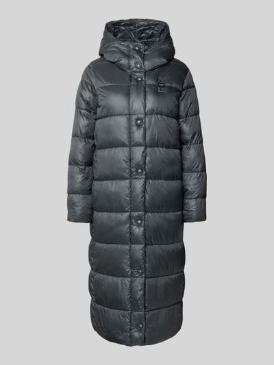 Blauer Usa Gewatteerde lange jas met labeldetail, model 'BELLEVUE' Donkergrijs - 2