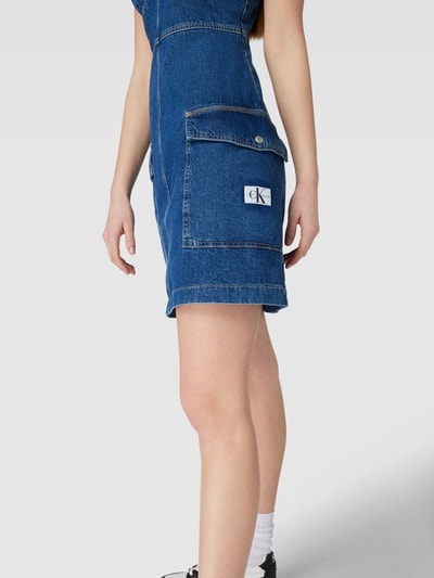 Calvin Klein Jeans Sukienka jeansowa z naszywką z logo model ‘UTILITY’ Jeansowy niebieski 3