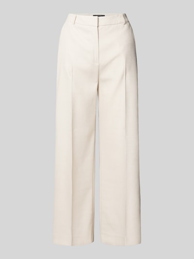 comma Straight leg pantalon met bandplooien Zand - 2