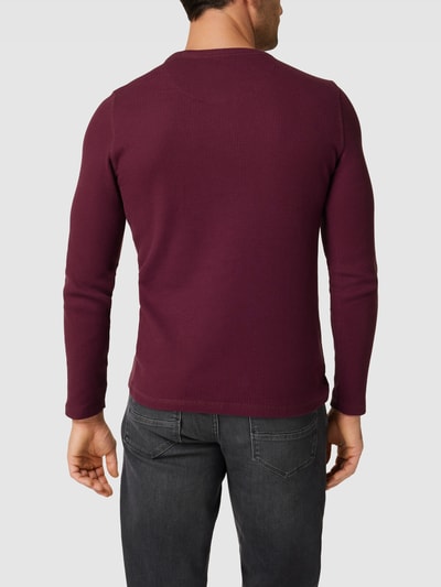 MCNEAL Longsleeve mit Strukturmuster Aubergine 5