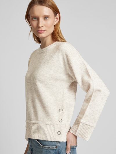 FREE/QUENT Strickpullover mit gerippten Abschlüssen Modell 'MULLE' Offwhite 3