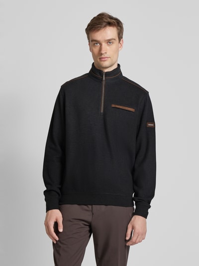 bugatti Sweatshirt mit Stehkragen Anthrazit 4