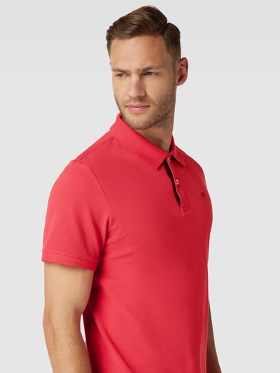 Tom Tailor Poloshirt im unifarbenen Design Modell 'BASIC' Rot 3