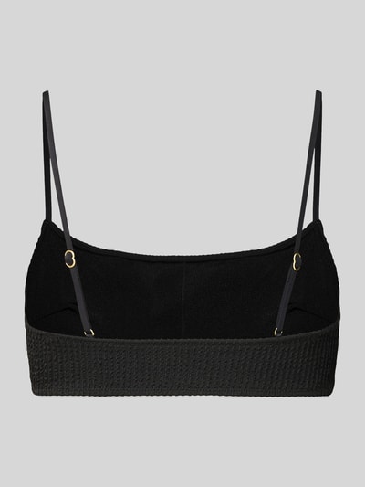 Produktfoto, Damen Bikini Oberteil mit Strukturmuster Modell 'SKIN SAND' von Neo Noir in Schwarz, Bralette-Form mit verstellbaren Spaghettiträgern