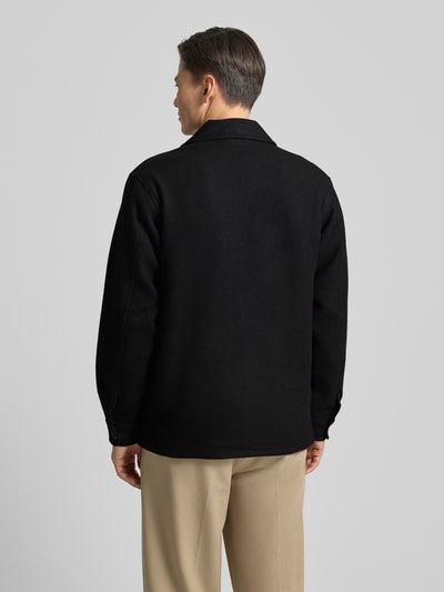 Forét Jacke mit Umlegekragen und Knopfleiste Modell 'CAVE' Black 5