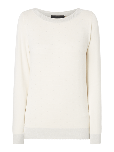 Vero Moda Pullover mit Effektgarn Ecru 2