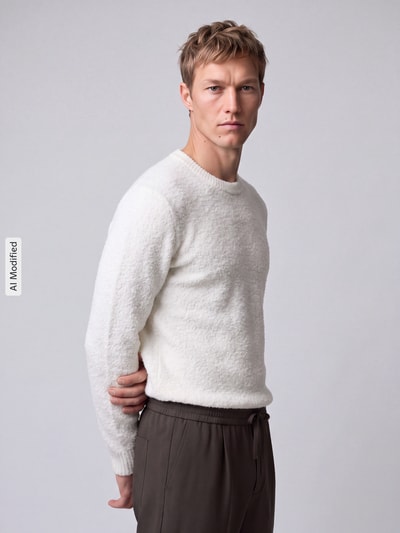 Strellson Pullover mit weicher Strukturoptik Offwhite 4