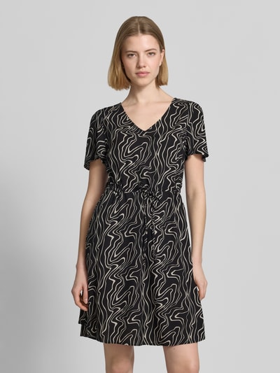 VERO MODA Tailliertes Freizeitkleid aus reiner Viskose Modell 'EASY JOY' Black 4