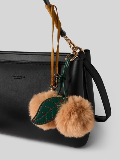 Seidenfelt Handtasche mit Anhänger Modell 'Lyby' Black 3