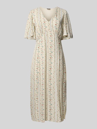 Pieces Getailleerde vrijetijdsjurk van pure viscose, model 'TAITLYN' Ecru - 2