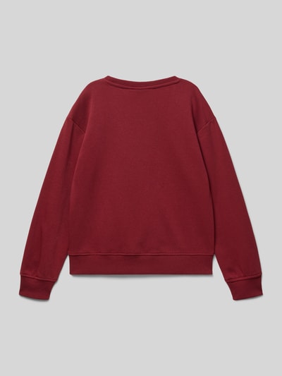 Only Regular fit sweatshirt van biologische katoenmix, model 'GLINDA' Bordeaux - 3