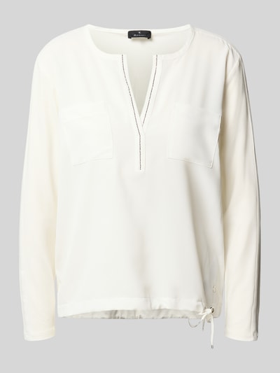 monari Blusenshirt mit V-Ausschnitt Offwhite 2