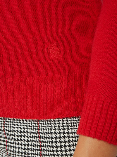 Christian Berg Woman Pullover aus Wolle mit V-Ausschnitt Rot 5