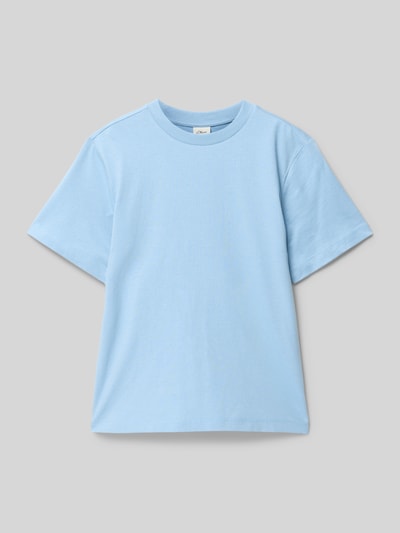 s.Oliver RED LABEL Regular Fit T-Shirt von reiner Baumwolle Rauchblau 1