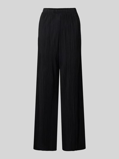 Vila Wide Leg Stoffhose mit Plisseefalten Modell 'PLISA' Black 2