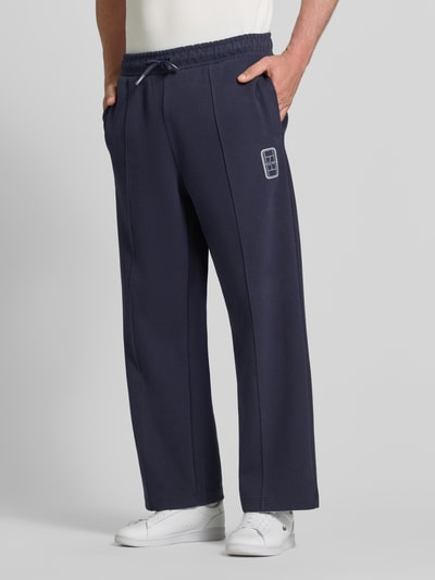 Lacoste Loose fit sweaterbroek van katoenmix model 'Tenn' Marineblauw - 4