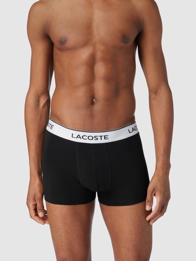 Lacoste Obcisłe bokserki z napisem z logo Czarny 1