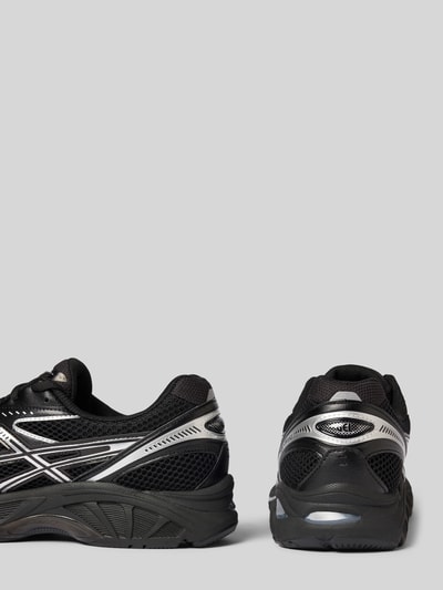 Produktfoto, sneakersy Sneaker mit Kontraststreifen Modell 'GT-2160' od ASICS TIGER, czarny z paskami w kontrastowym kolorze, fakturowana podeszwa, zaokrąglony kształt, wiązanie, wytłoczony napis, wysokość obcasa: 4 cm, wysokość cholewki: 8 cm, szerokość w rozmiarze 44: 9 cm.