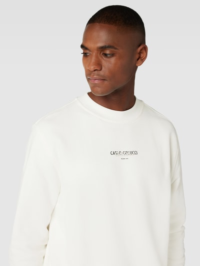 CARLO COLUCCI Sweatshirt mit gerippten Abschlüssen Offwhite 3