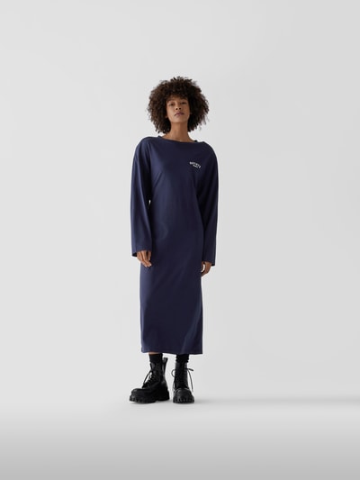 ROTATE BIRGER CHRISTENSEN Sweatkleid mit Label-Stitching Dunkelblau 1
