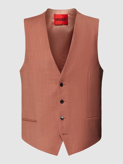 HUGO Gilet met effen design en paspelzakken Oudroze - 2