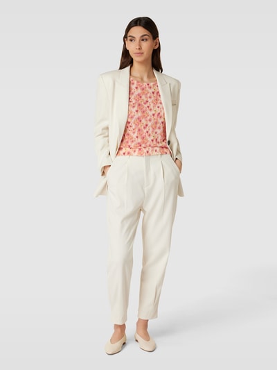 Max Mara Studio Gebreid shirt met all-over motief, model 'MINOSSE' Rood - 1