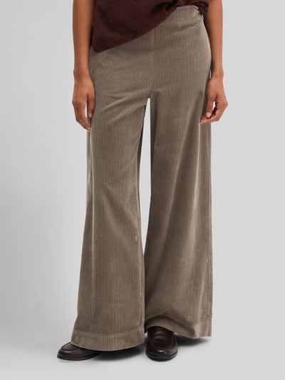Marc O'Polo Wide Leg Cordhose aus reiner Baumwolle Taupe 4