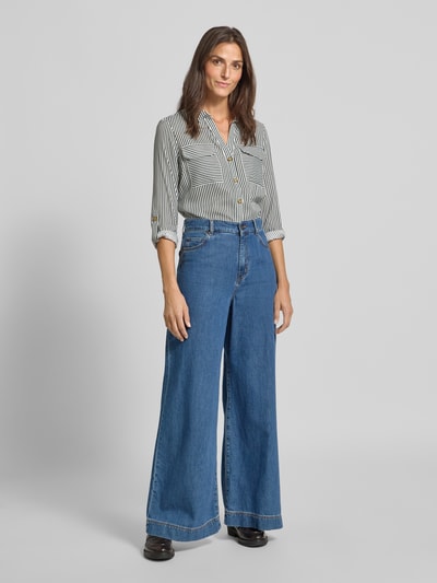 Vero Moda Regular Fit Hemdbluse aus reiner Viskose Modell 'BUMPY' Dunkelgruen 1