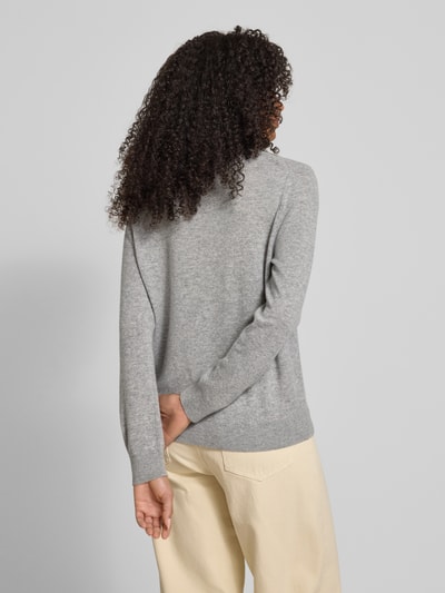 Jake*s Casual Strickpullover aus Kaschmir mit Rundhalsausschnitt Silber Melange 5