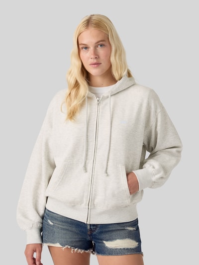 Levi's® Relaxed Fit Sweatjacke aus Baumwoll-Mix Hellgrau Melange 1