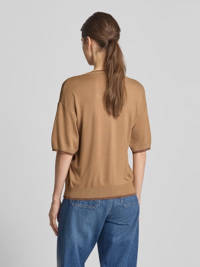 Liu Jo White Gebreide pullover met ronde hals Middenbruin - 5