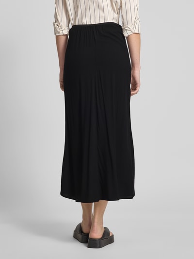 VERO MODA Rozkloszowana spódnica midi z czystej wiskozy model ‘ALBA’ Czarny 5
