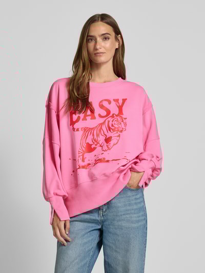 miss goodlife Sweatshirt mit Motiv-Print und Rundhalsausschnitt Hellrosa 4